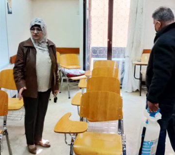 تعفير المعهد ضد الموجه الرابعة لكورونا